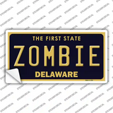 Zombie Delaware Novelty Sticker Decal Small