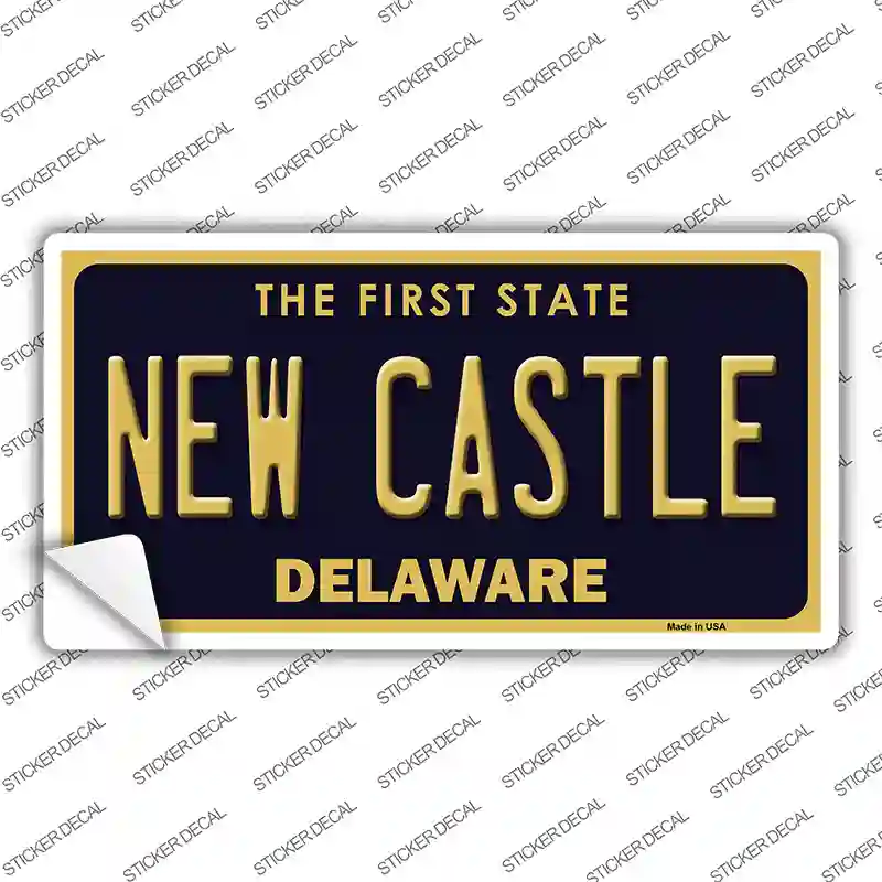 New Castle Delaware Novelty Sticker Decal Small