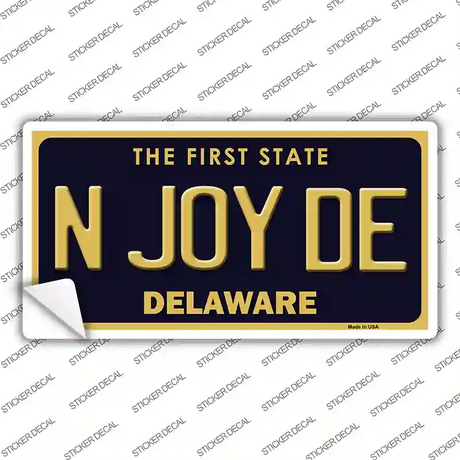 N Joy De Delaware Novelty Sticker Decal Small