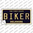 Biker Delaware Novelty Sticker Decal Small