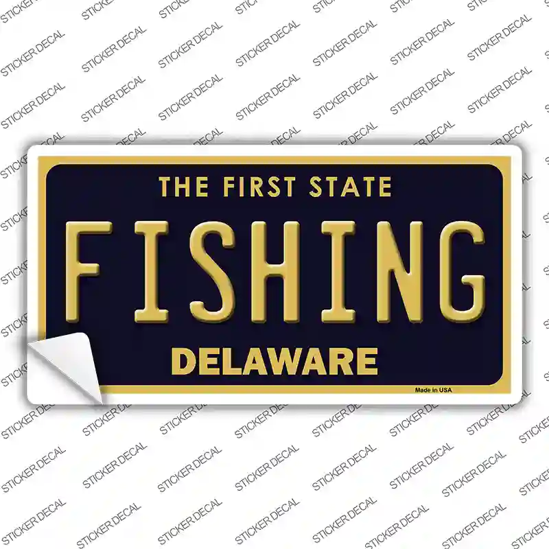 Fishing Delaware Novelty Sticker Decal Small