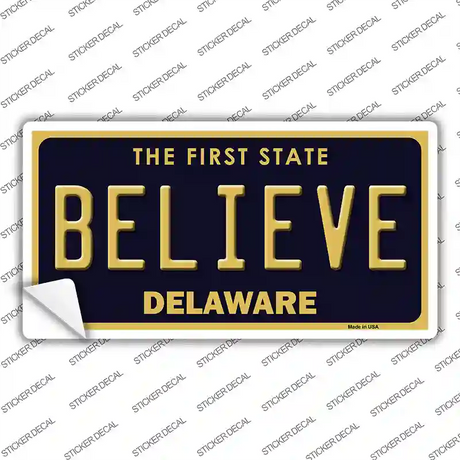 Believe Delaware Novelty Sticker Decal Small