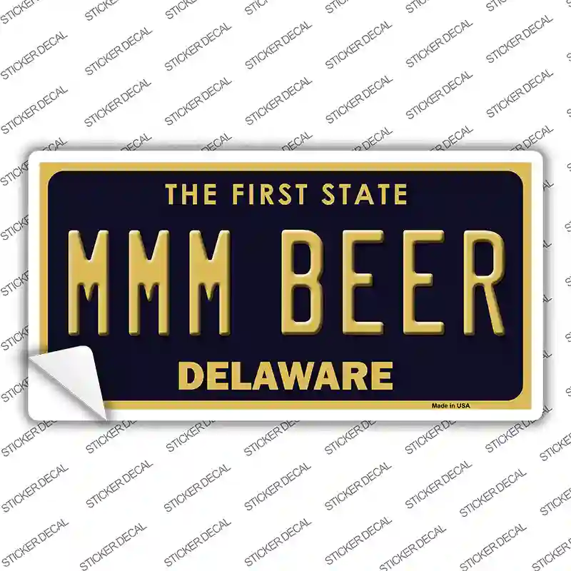 MMM Beer Delaware Novelty Sticker Decal Small