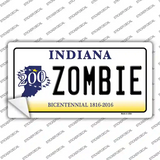 Zombie Indiana Novelty Sticker Decal Small