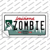 Zombie Louisiana Novelty Sticker Decal Small