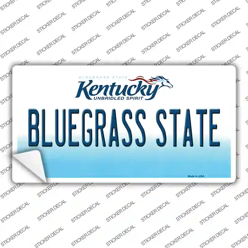 Bluegrass State Kentucky Novelty Sticker Decal Small