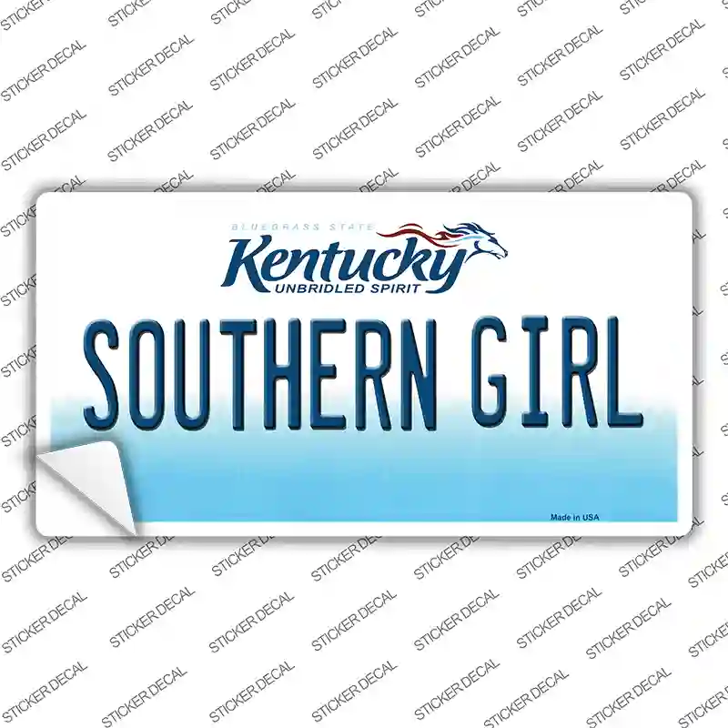 Southern Girl Kentucky Novelty Sticker Decal Small