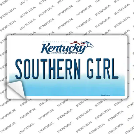 Southern Girl Kentucky Novelty Sticker Decal Small