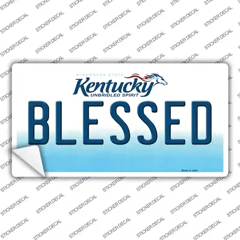 Blessed Kentucky Novelty Sticker Decal Small