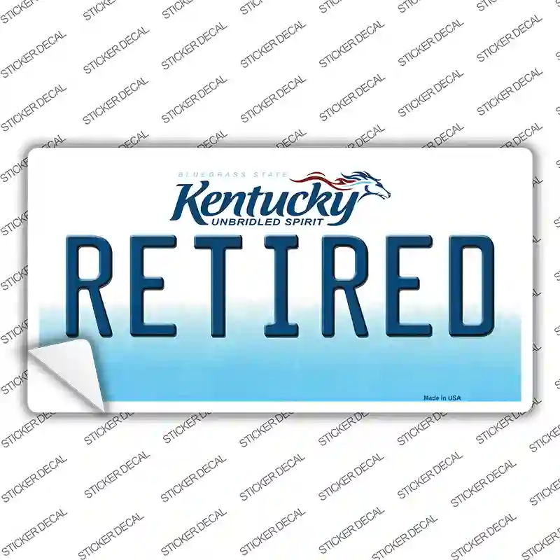 Retired Kentucky Novelty Sticker Decal Small