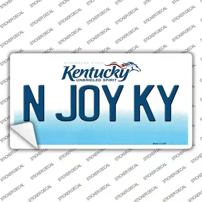 N Joy Kentucky Novelty Sticker Decal Small