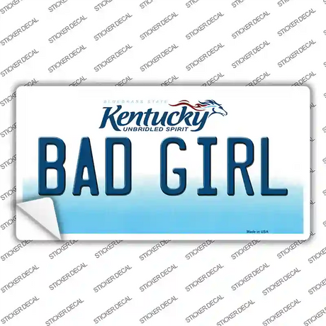 Bad Girl Kentucky Novelty Sticker Decal Small