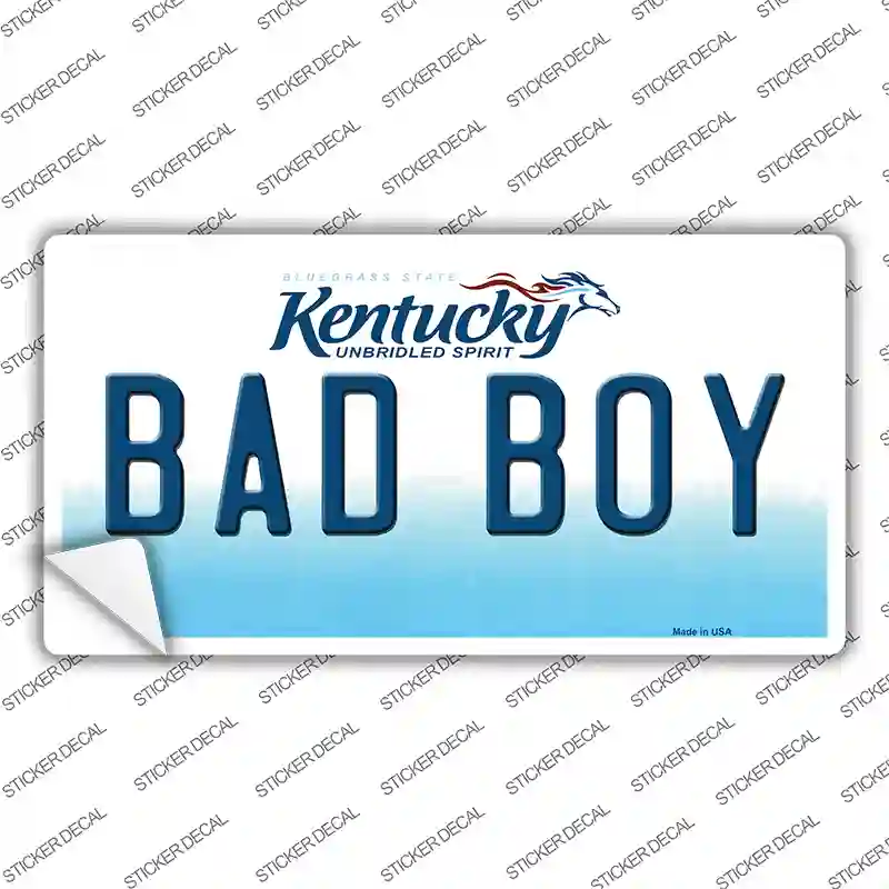 Bad Boy Kentucky Novelty Sticker Decal Small