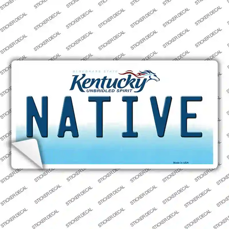 Native Kentucky Novelty Sticker Decal Small