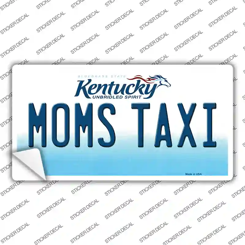 Moms Taxi Kentucky Novelty Sticker Decal Small