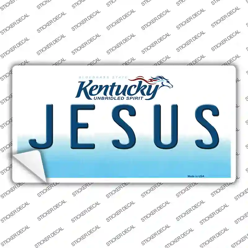 Jesus Kentucky Novelty Sticker Decal Small