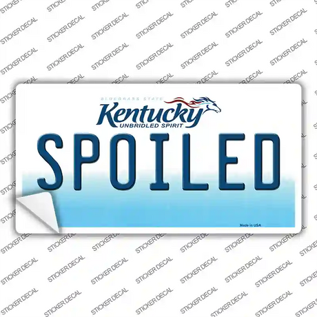 Spoiled Kentucky Novelty Sticker Decal Small