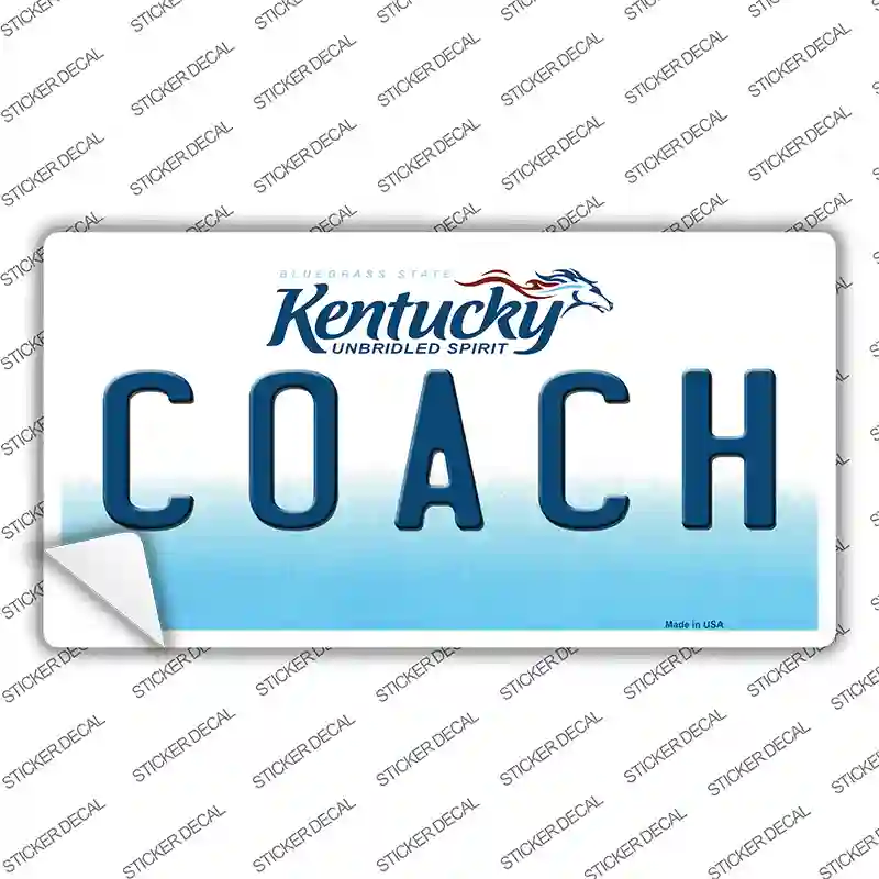 Coach Kentucky Novelty Sticker Decal Small