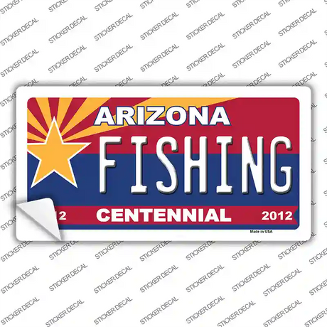 Arizona Centennial Fishing Novelty Sticker Decal Small