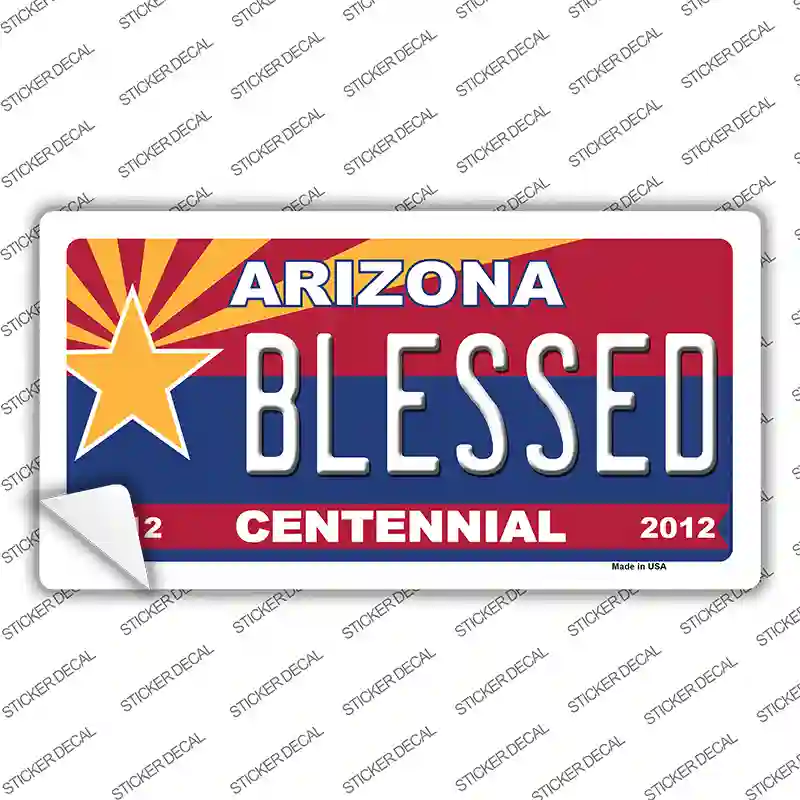 Arizona Centennial Blessed Novelty Sticker Decal Small