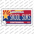 Arizona Centennial Skool Suks Novelty Sticker Decal Small