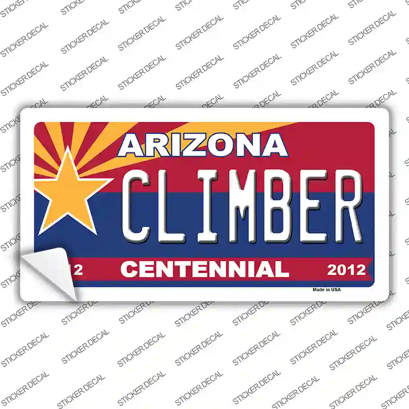 Arizona Centennial Climber Novelty Sticker Decal Small