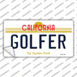 Golfer California Novelty Sticker Decal Small