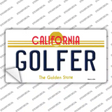 Golfer California Novelty Sticker Decal Small