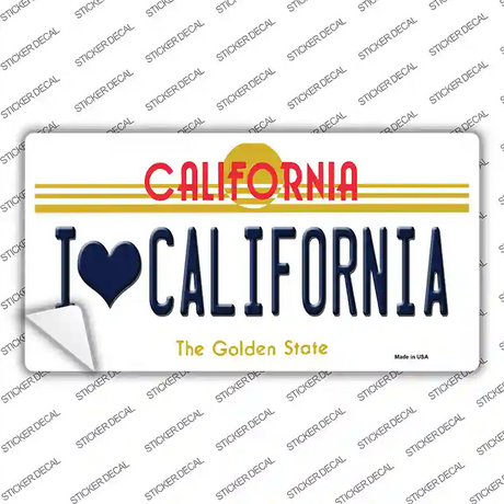 I Love California Novelty Sticker Decal Small