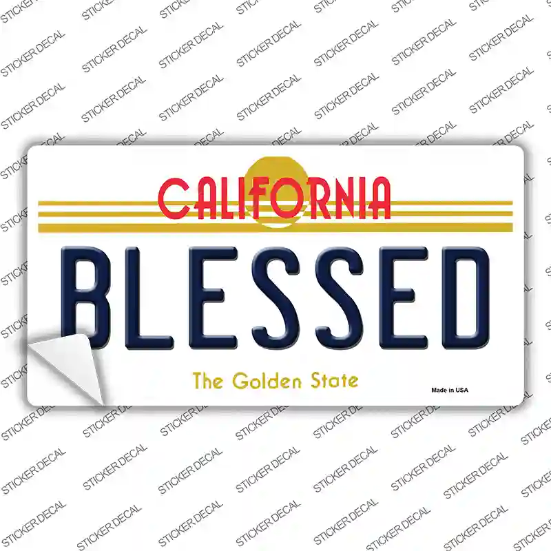 Blessed California Novelty Sticker Decal