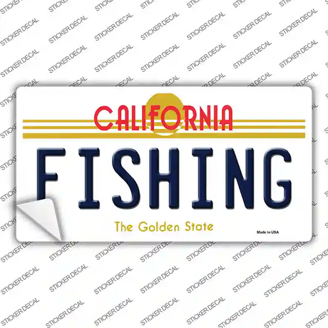 Fishing California Novelty Sticker Decal Small