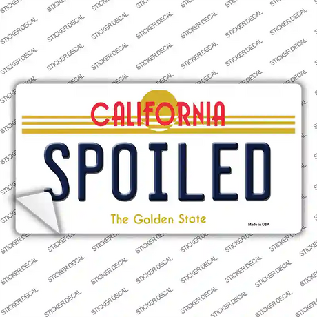 Spoiled California Novelty Sticker Decal Small