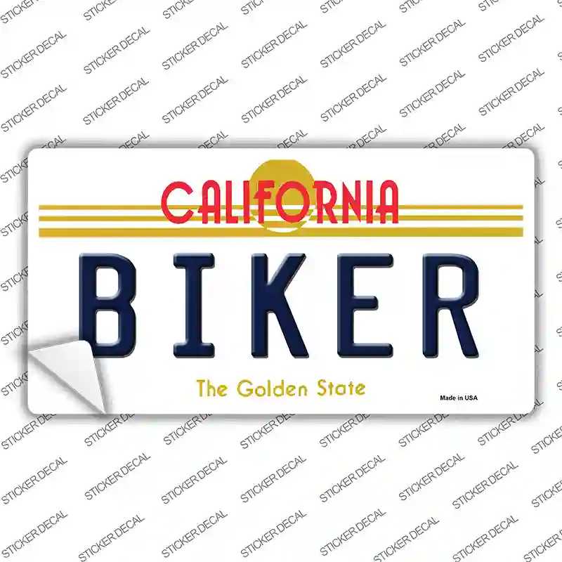 Biker California Novelty Sticker Decal Small