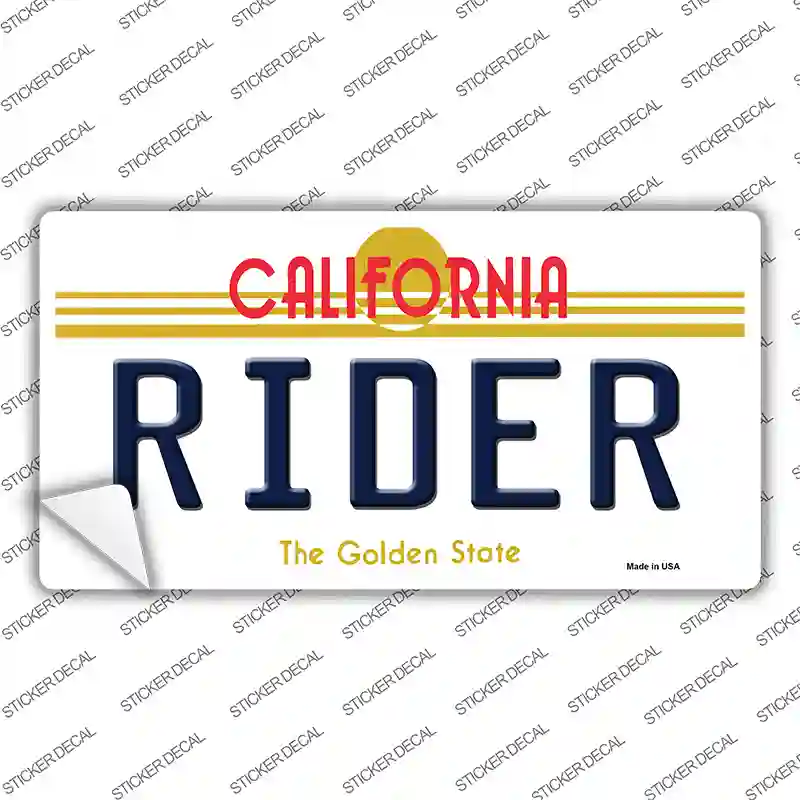 Rider California Novelty Sticker Decal Small