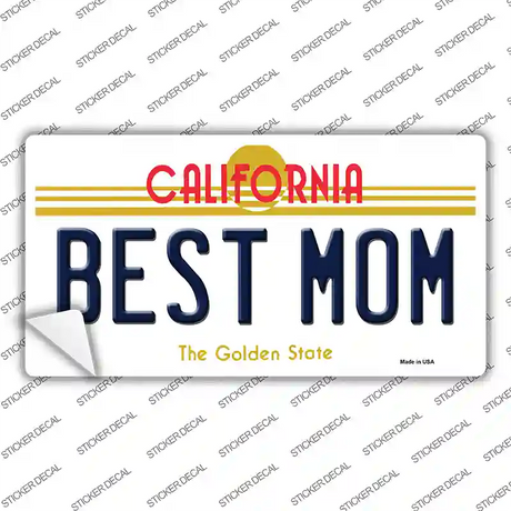 Best Mom California Novelty Sticker Decal Small