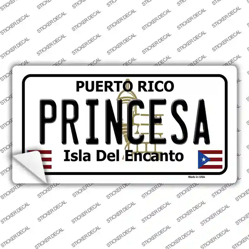 Princesa Puerto Rico Novelty Sticker Decal Small