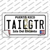 Tailgtr Puerto Rico Novelty Sticker Decal Small