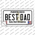 Best Dad Puerto Rico Novelty Sticker Decal Small