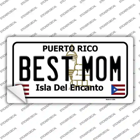 Best Mom Puerto Rico Novelty Sticker Decal Small