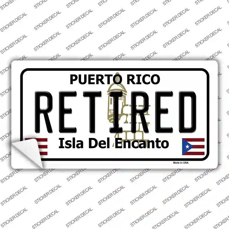 Retired Puerto Rico Novelty Sticker Decal Small