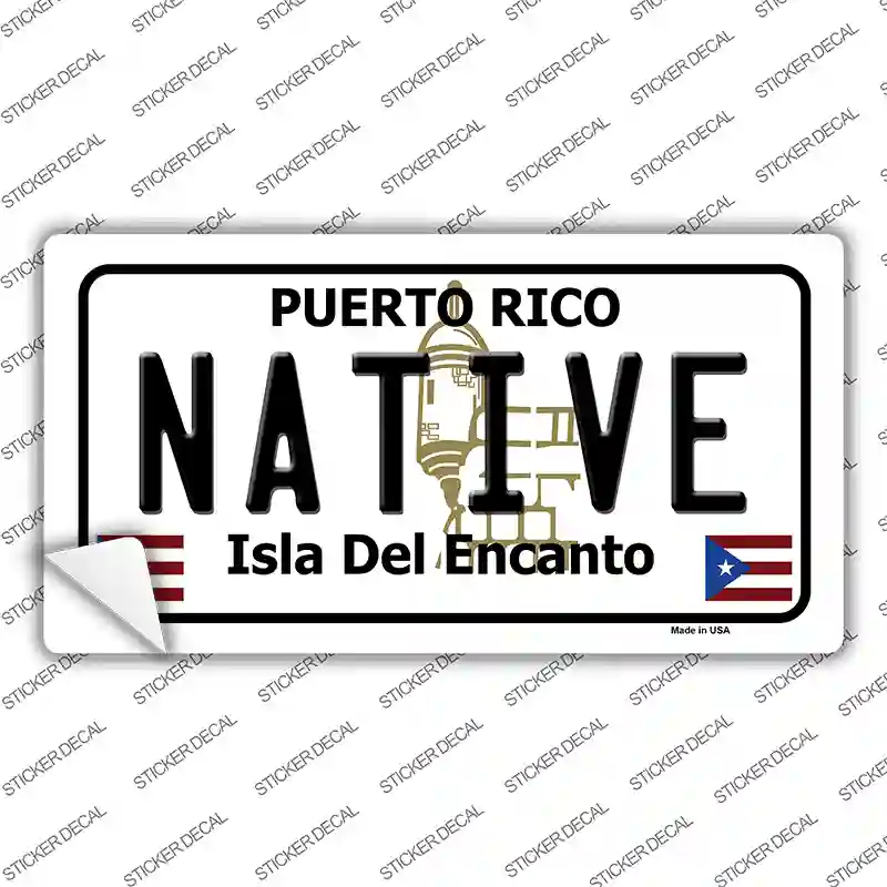 Native Puerto Rico Novelty Sticker Decal Small