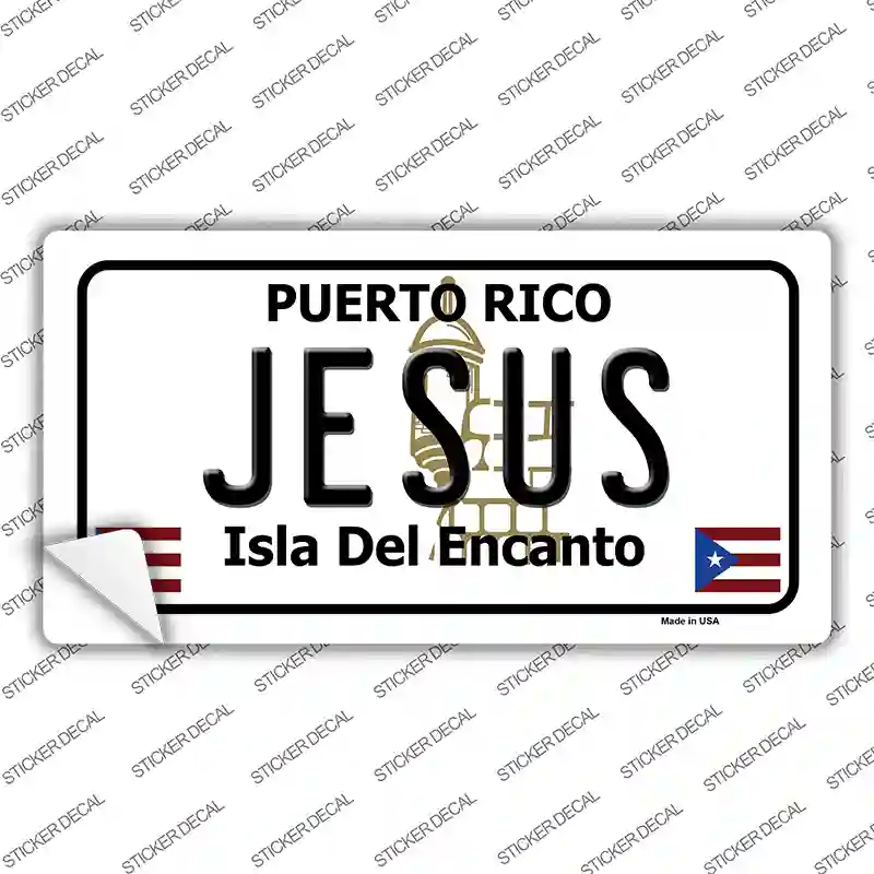 Jesus Puerto Rico Novelty Sticker Decal Small