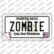 Zombie Puerto Rico Novelty Sticker Decal Small