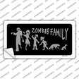 Zombie Family Black Novelty Sticker Decal Small