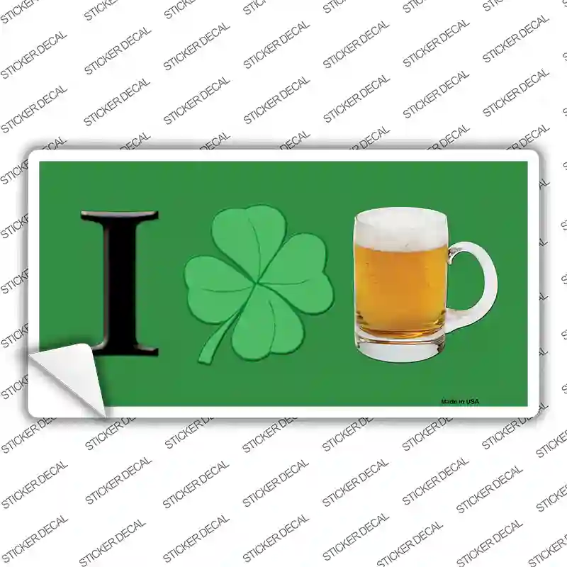 Shamrock Beer Novelty Sticker Decal Small