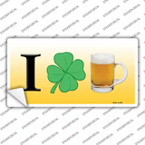 I Shamrock Beer Novelty Sticker Decal Small