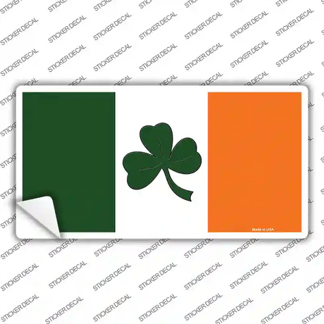 Shamrock Irish Flag Novelty Sticker Decal Small