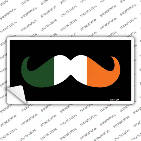 Irish Mustache Novelty Sticker Decal Small