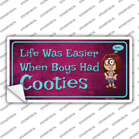When Boys Had Cooties Novelty Sticker Decal