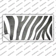 Gray White Zebra Oil Rubbed Novelty Sticker Decal